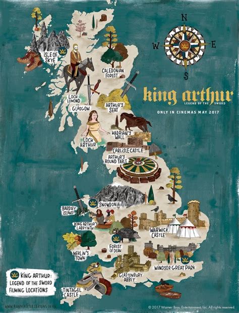 map of king arthur locations.